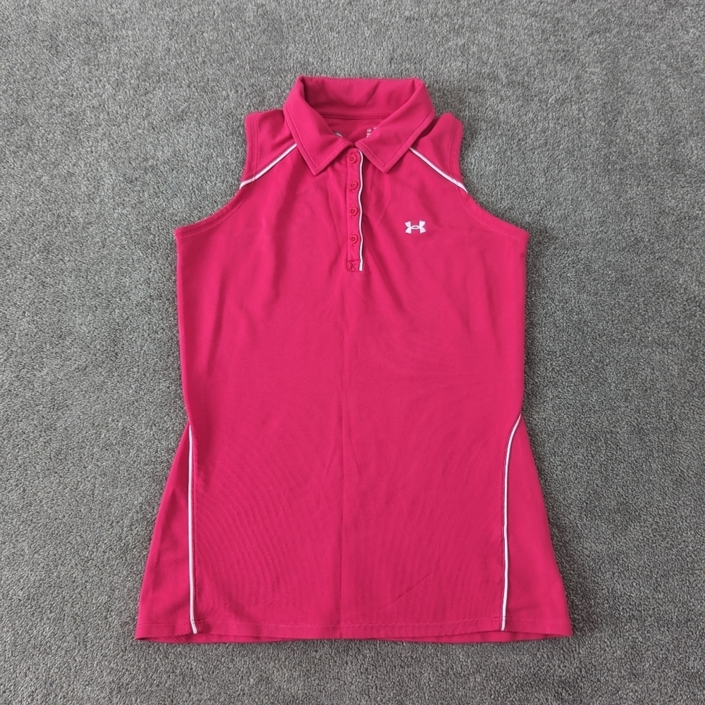 Under Armour Women's Athletic Tank Top Size Small Golf Tshirt Barbie Barbiecore